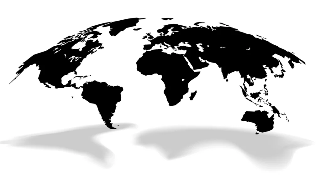 Carte du monde minitubes